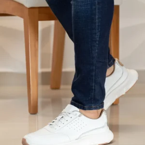 TENIS EN CUERO PARA HOMBRE EN CUERO BLANCO | REF: BUGALA CLSS