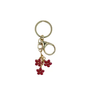 Llavero Flor color rojo
