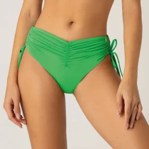 Panty Alto 3714 Drapeado Y Recogidos Laterales - Verde vibrante