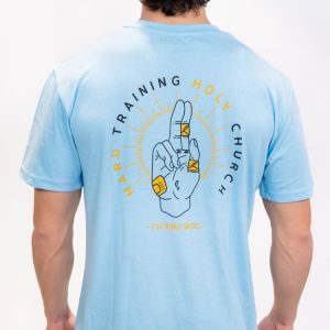 Camiseta Hard Training Holy Church Azul hombre