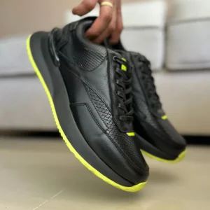 TENIS EN CUERO PARA HOMBRE COLOR NEGRO X NEON REF: 3223 CATANIA