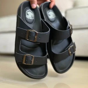 SANDALIA EN CUERO PARA HOMBRE COLOR NEGRO REF: 55 FARID