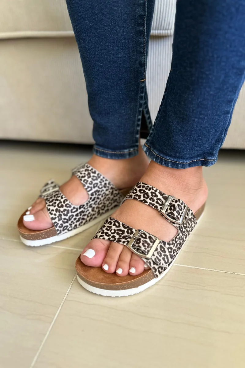 SANDALIAS PARA DAMA EN CUERO DE PIEL REF: LEOPARD LUXE - Imagen 4