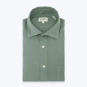CAMISA VERDE DE LINO HARTFORD