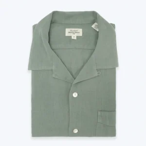 CAMISA DE MANGA CORTA LINO VERDE HARTFORD