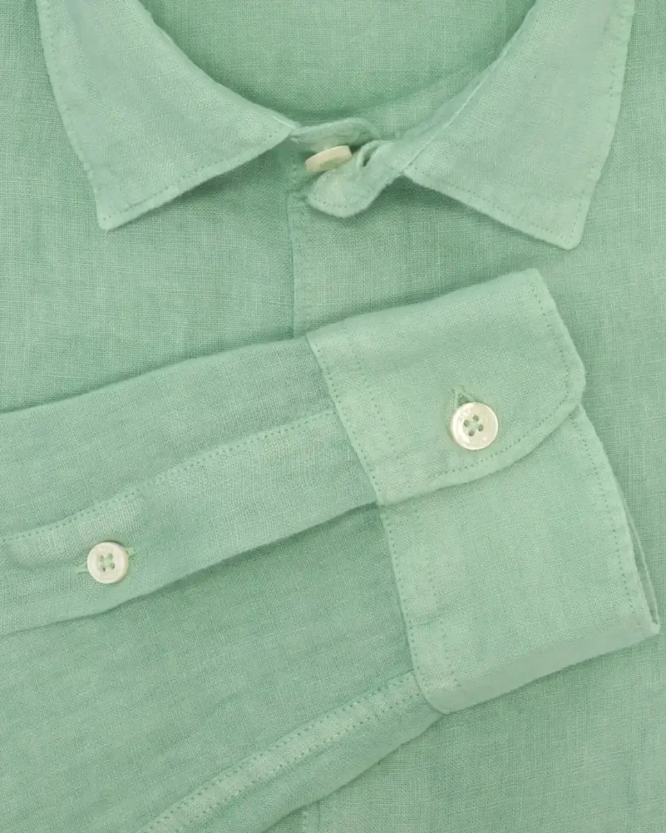 CAMISA DE LINO VERDE ALTEA - Imagen 3