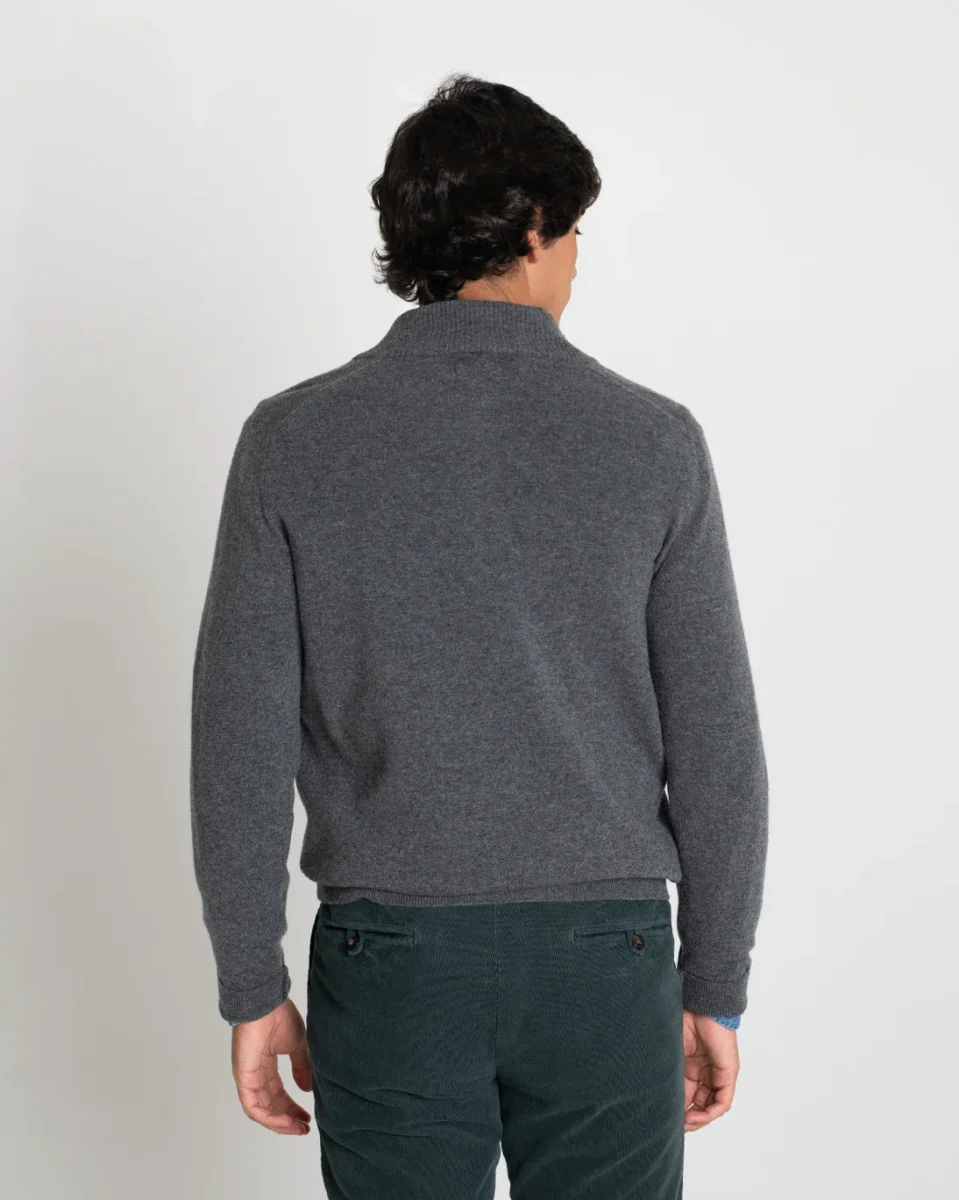 JERSEY CON CREMALLERA GRIS OSCURO TWAY - Imagen 4