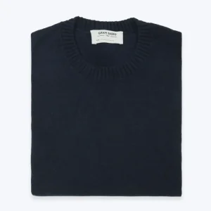 JERSEY DE CUELLO REDONDO DE ALGODÓN CON CASHMERE GRAN SASSO