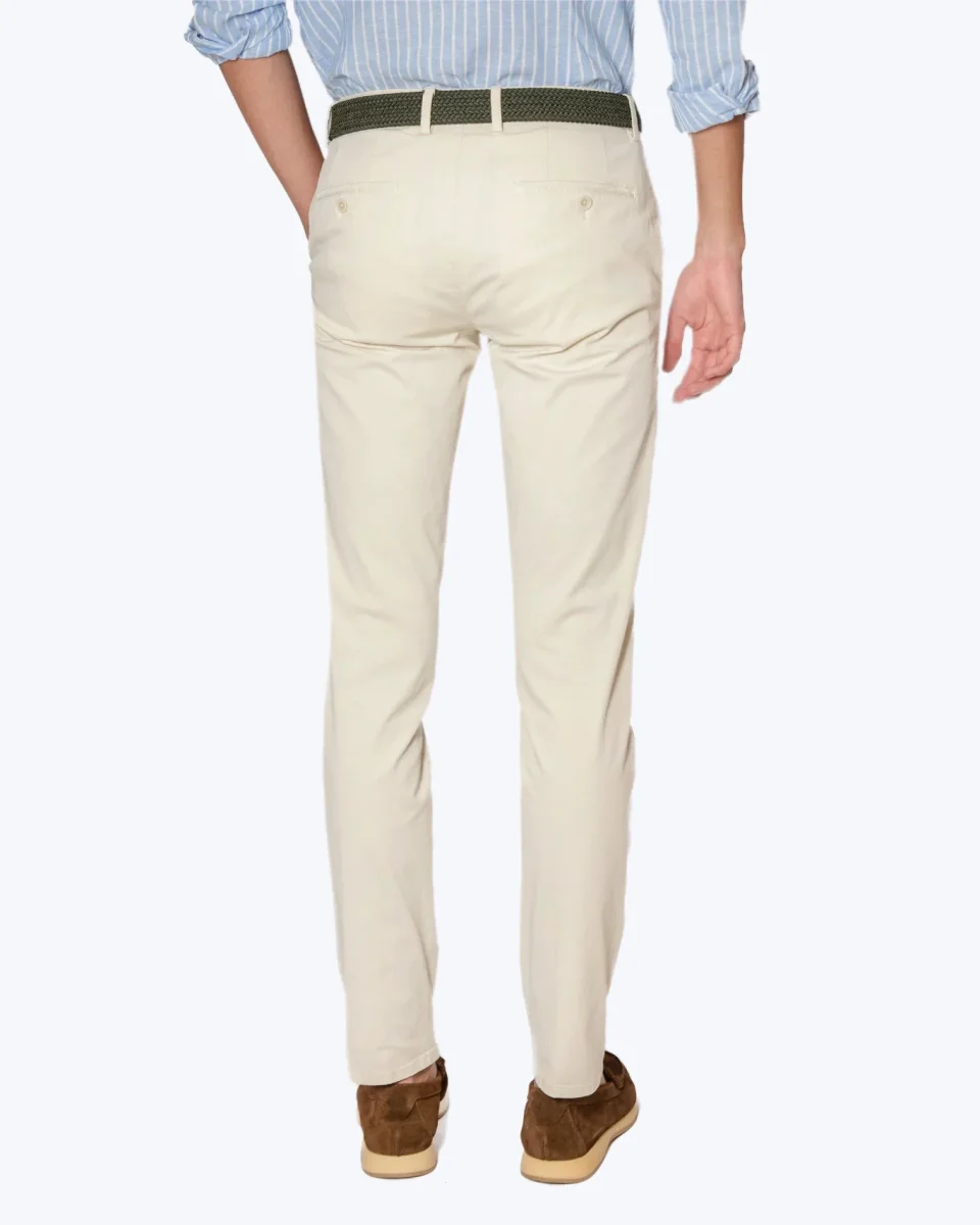 PANTALÓN CHINO CREMA FEDERICO SLIM GTA - Imagen 4