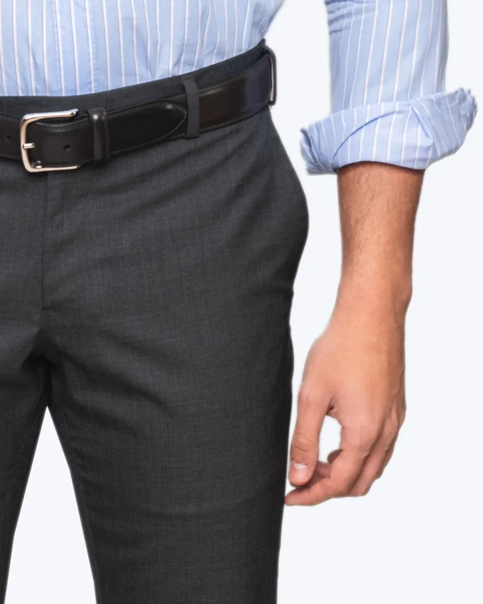 PANTALÓN DE VESTIR GRIS MARENGO DE LANA L.B.M. 1911 - Imagen 3