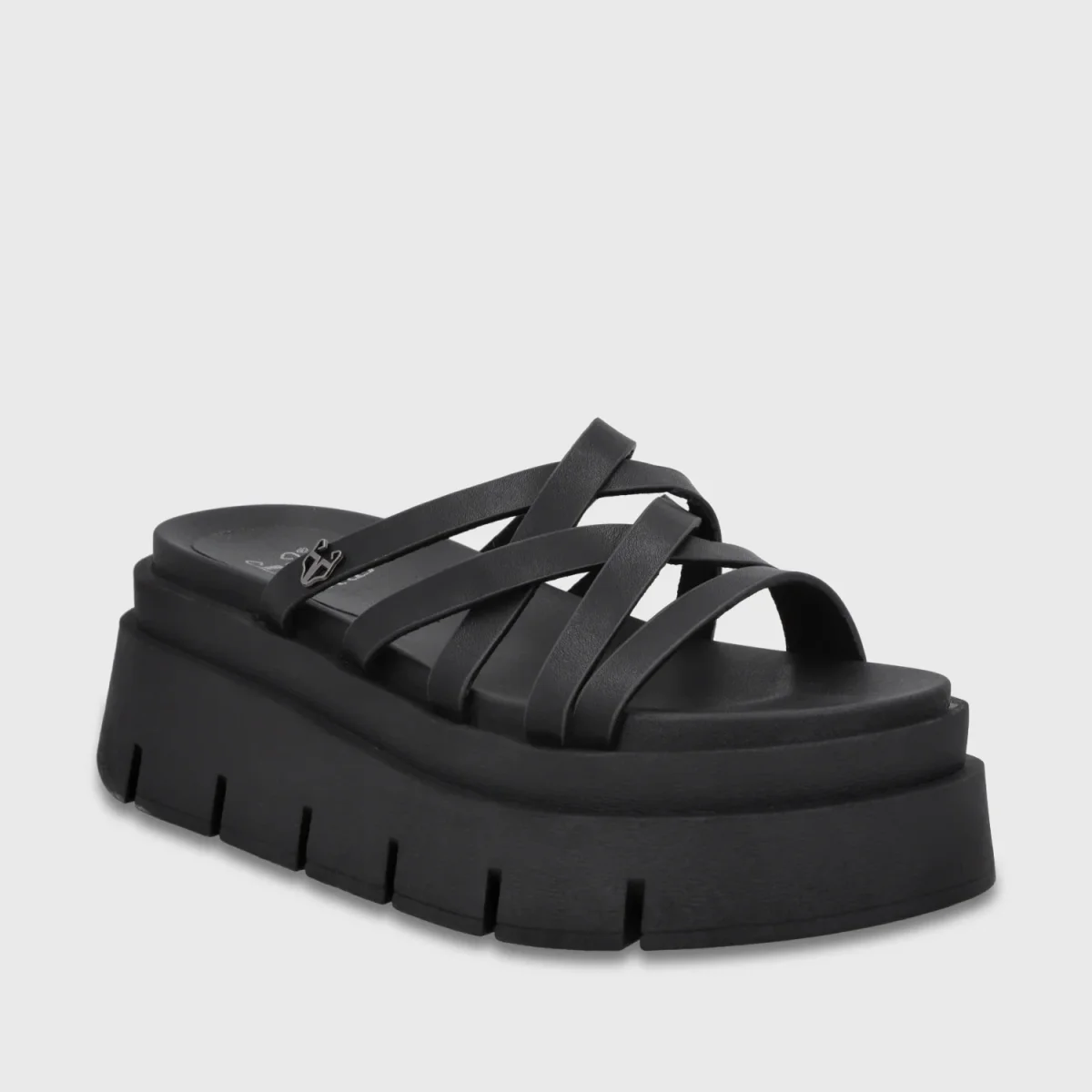 Sandalia Plataforma Negra Mujer 65810 - Imagen 3