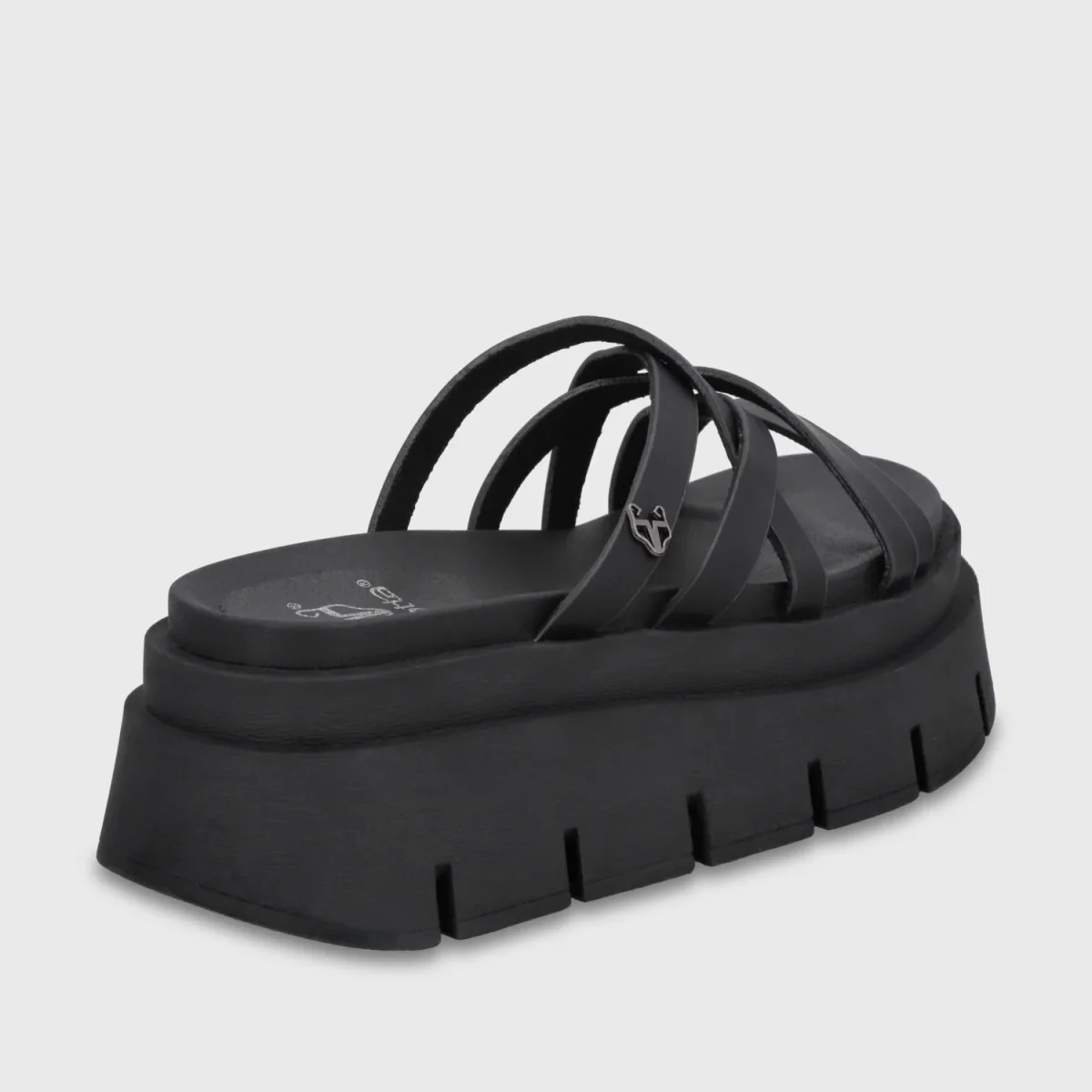 Sandalia Plataforma Negra Mujer 65810 - Imagen 6