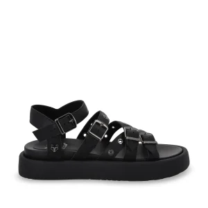 Sandalia Plana Negra Mujer 55950