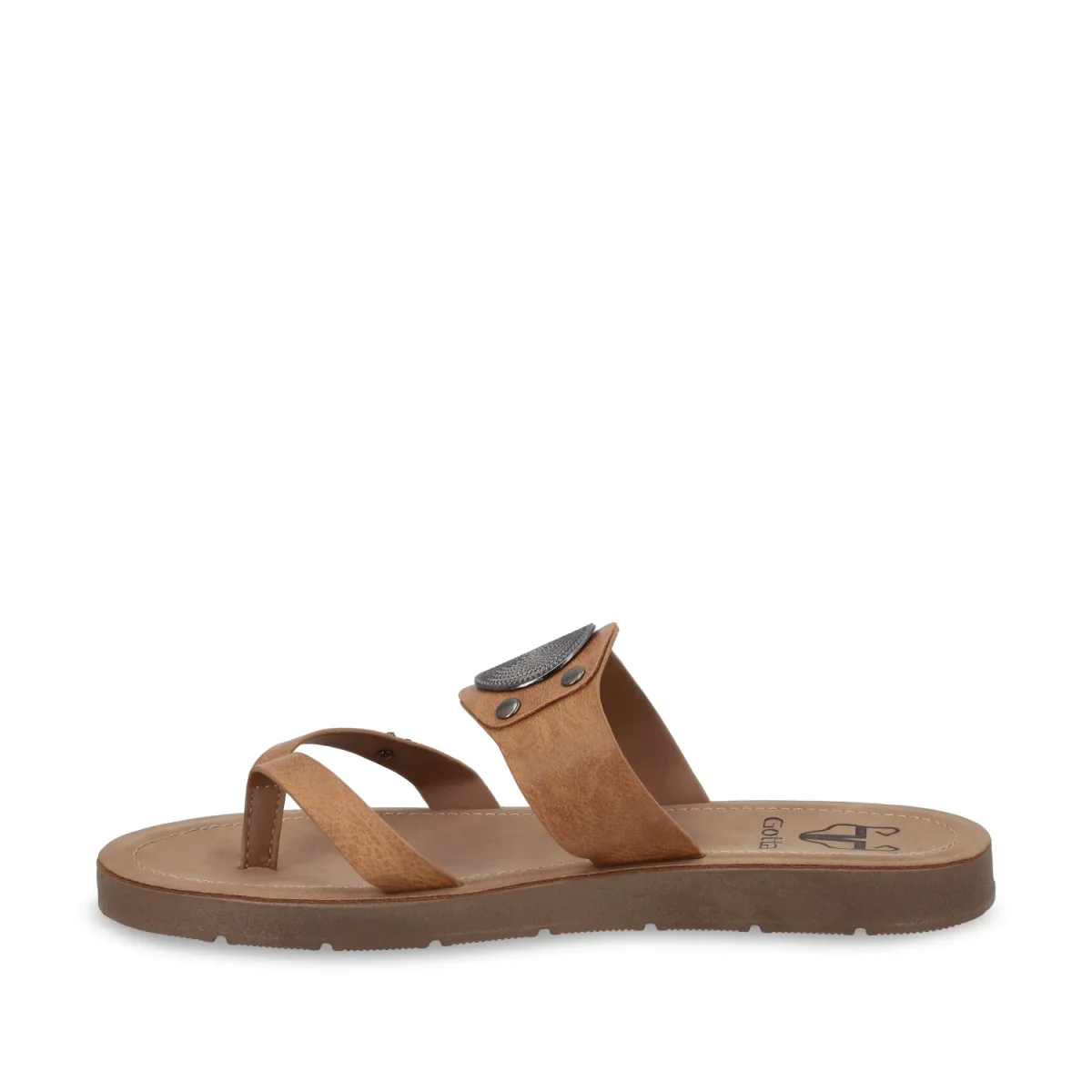 Sandalia Plano Camel Mujer 13256 - Imagen 5
