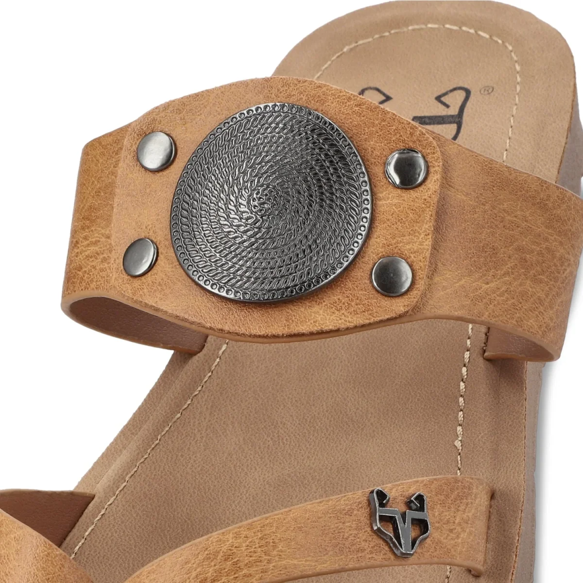 Sandalia Plano Camel Mujer 13256 - Imagen 8